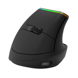 Ratón Vertical Inalámbrico Delux M618DB BT4.0 + 2.4Ghz 4000DPI RGB