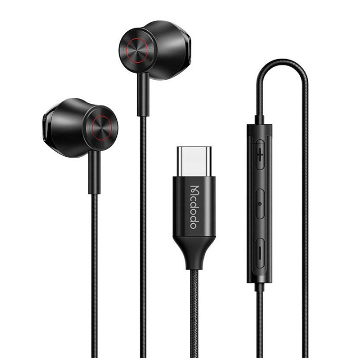 Auriculares con cable Mcdodo HP-4070, USB-C (negro)