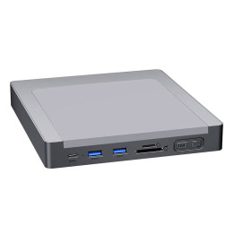 Док-станция/концентратор USB-C INVZI MagHub 8-в-1 для iMac с отсеком для SSD (серый)