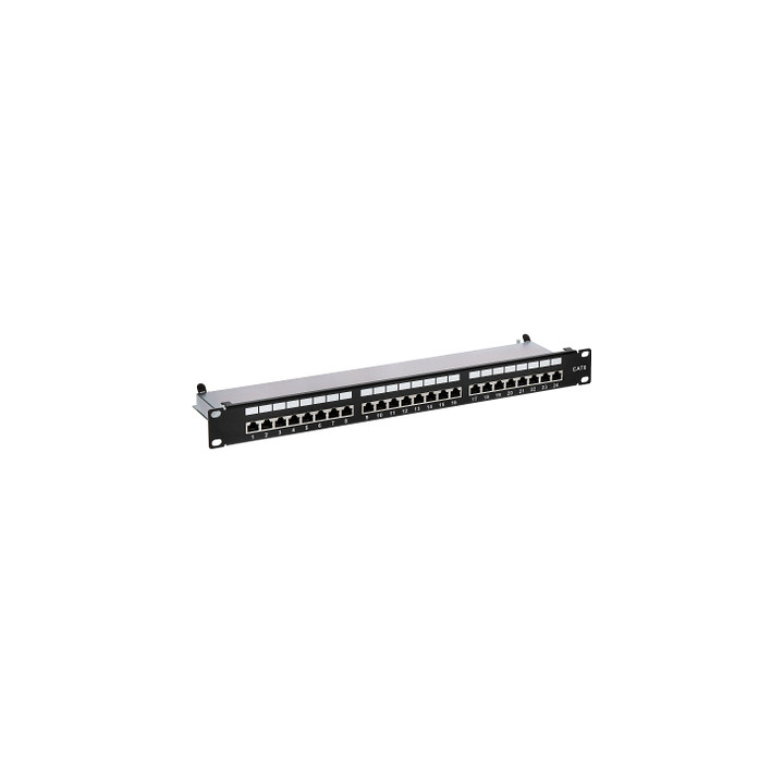 PP-24/RJ6-C/FTP Panel de conexión RJ45 Cat6 F/UTP de 24 puertos