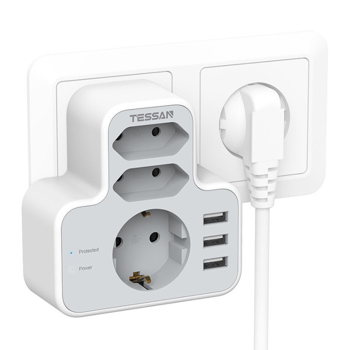 Toma de pared Tessan TS-327