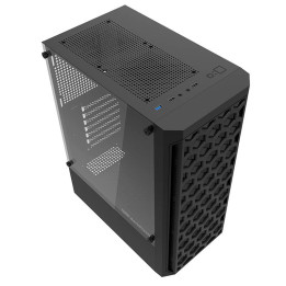 Caja de computadora Darkflash DK300M Micro-ATX (negra) + 3 ventiladores