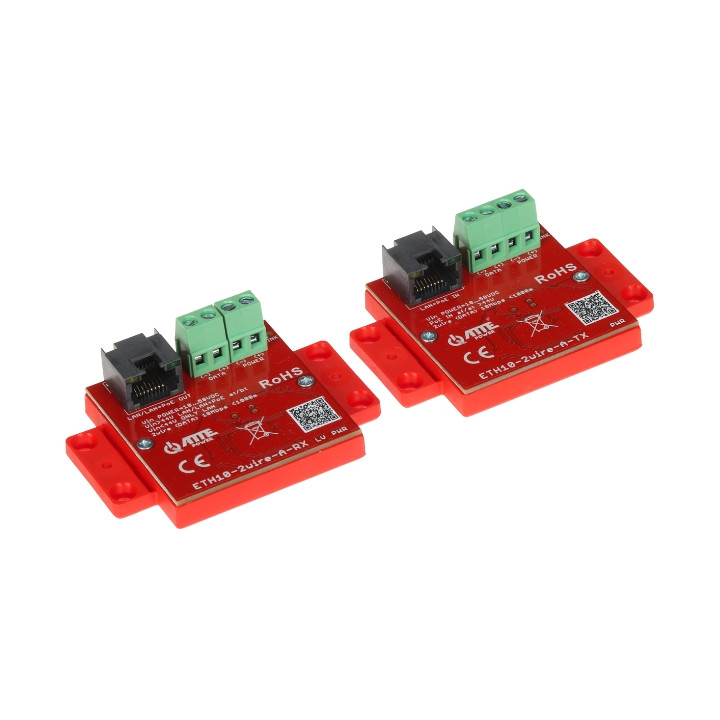 SET OF UTP / 2-WIRE CONVERTERS FOR LAN+POE TRANSMISSION ETH10-2WIRE-A-SET 2 PCS SET ATTE
