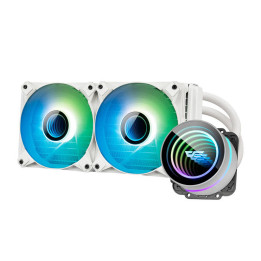 PC Refrigeración por agua Darkflash DX240 V2.6 ARGB 2x 120x120 (blanco)