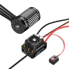 Controlador de enchufe en T Hobbywing EzRun MAX8 150A V3 con tarjeta de programación