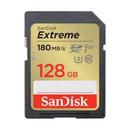 Карта памяти SANDISK EXTREME SDXC 128 ГБ 180/90 МБ/с UHS-I U3 (SDSDXVA-128G-GNCIN)