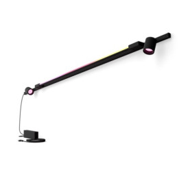Philips Hue Perifo 2xcylinder spot + fluorescent wall lamp black