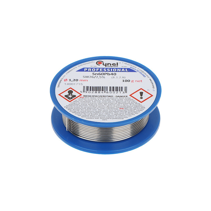Solder Wire Wire Pre-1.20/100 Unipress Cynel