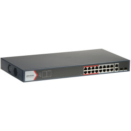 Hikvision DS-3E1318P-EI(B) 16-портовый Fast Ethernet Smart PoE коммутатор