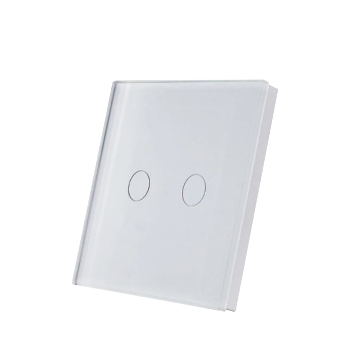 SmartWise T1R2W (R2) 2-fach kabelloser RF-Wand-Touch-Schalter (weiß)