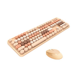 Set teclado + ratón inalámbrico MOFII Sweet 2.4G (beige)