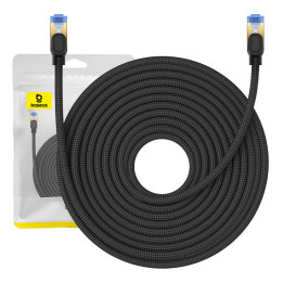 Kabel sieciowy w oplocie kat.7 Baseus Ethernet RJ45, 10Gbps, 20m (czarny)