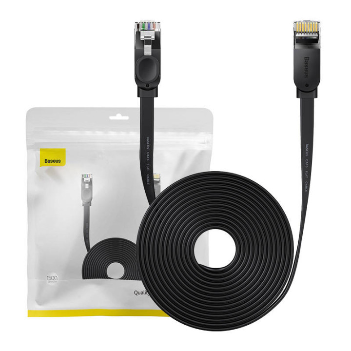 Kabel sieciowy Baseus Ethernet RJ45, 1Gbps, 15m (czarny)