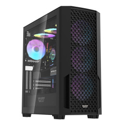 Caja de computadora Darkflash DF2100 + 4 ventiladores ARGB (negro)