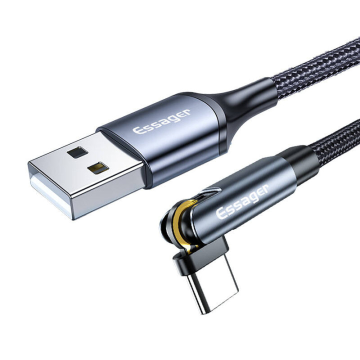 Cavo USB-A 3in1, Essager, EXCCXT-WX0G, USB-C/Lightning/Micro, 15 W, 1 m (grigio)