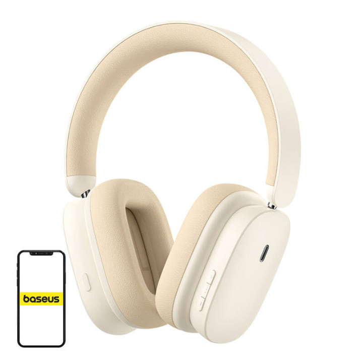Baseus Bowie H1 Écouteurs sans fil Bluetooth 5.2, ANC (blanc)