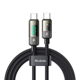 Cavo Mcdodo CA-3610 da USB-C a USB-C, spegnimento automatico, PD 100 W, 1,2 m (nero)