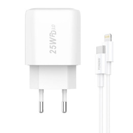 Caricabatterie rapido Foneng 1x USB EU40 25W + cavo da USB C a Lightning