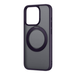 Custodia per telefono Baseus SkyRing Magnetic con supporto per IP 14 Pro Max + vetro temperato e kit di pulizia (viola)