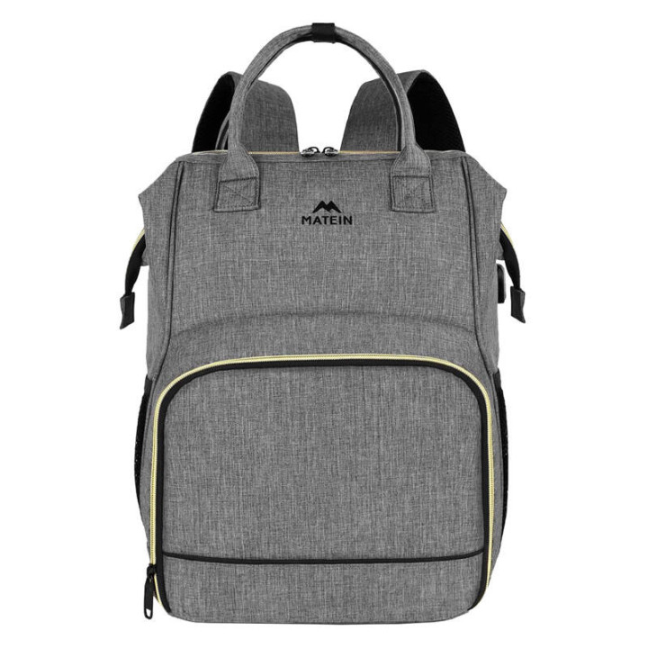Mochila para Portátil / Bolsa de Almuerzo 15.6'' Matein 1368 USB Gris