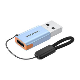 Adapter USB Vention CUAH0, USB-A 3.1 męski na USB-C żeński (szary)