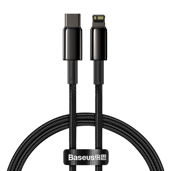 Baseus Tungsten Gold Cable Type-C to iP PD 20W 1m (black)