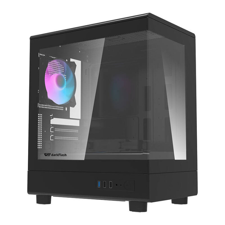 Boitier ordinateur Darkflash DB330M + 3 ventilateurs aRGB (noir)