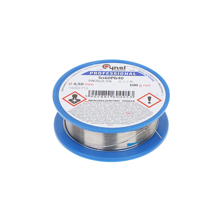 Solder Wire Pre-0.50/100 Unipress Cynel