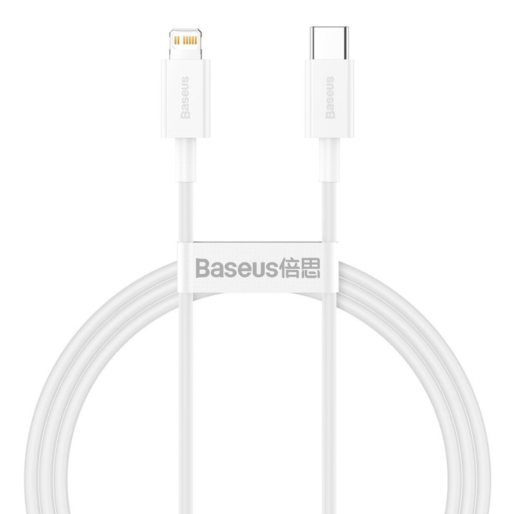 Baseus Superior Series Cable USB-C to Lightning, 20W, PD, 1m (white)