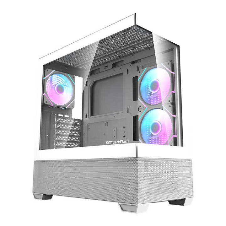 Компьютерный корпус Darkflash DS900 AIR (белый) + 6 вентиляторов ARGB