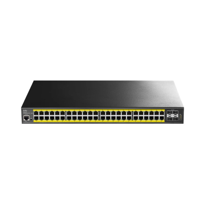 Cudy GS2048PS4-720W 48-портовый управляемый коммутатор Gigabit PoE++ Layer 2 с 4 портами 10G SFP+, бюджет PoE 720 Вт