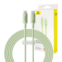 Cavo di ricarica rapida Baseus USB-C a USB-C Habitat Series 2m 100W (verde)