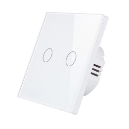 SmartWise Z2-LS 2-Gang Zigbee Smart Wall Touch-Schalter (einzelnes stromführendes Kabel)