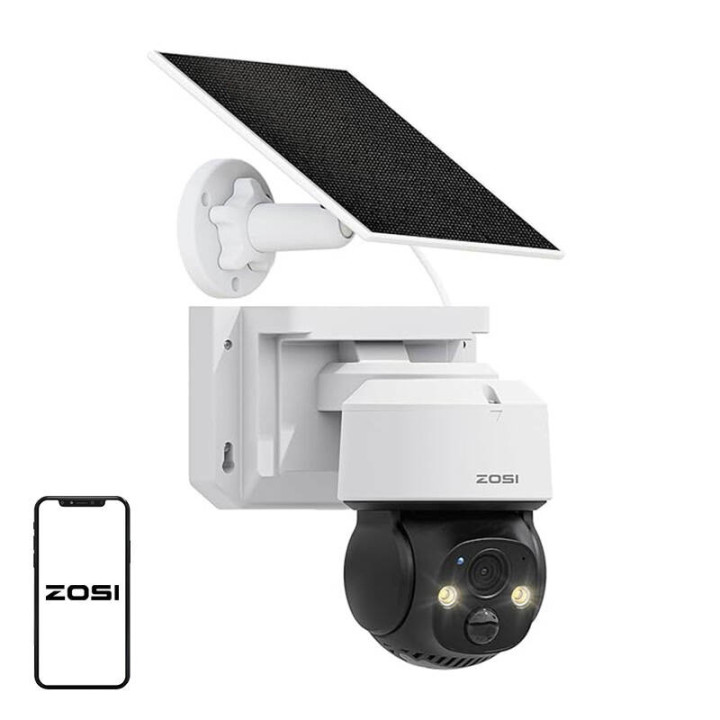 Уличная IP-камера с солнечной панелью ZOSI C2914 WiFi 4MP IP66