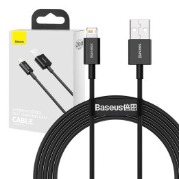 Cavo Baseus Superior Series da USB a IP 2.4A 2m (nero)