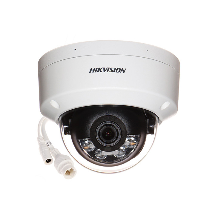 Hikvision DS-2CD1183G2-LIUF Cámara de red domo fija con luz híbrida inteligente 4K, 2,8 mm, 8 MP, IP67, exterior, PoE, ONVIF