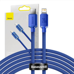 Cavo Baseus Crystal Shine da USB-C a Lightning, 20 W, PD, 2 m (blu)
