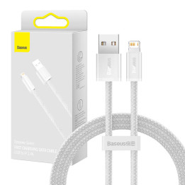 Cavo dinamico Baseus da USB a Lightning, 2,4 A, 1 m (bianco)