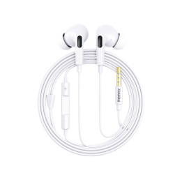 Auriculares Remax RM-533, mini jack 3,5, 1,2 m (blanco)