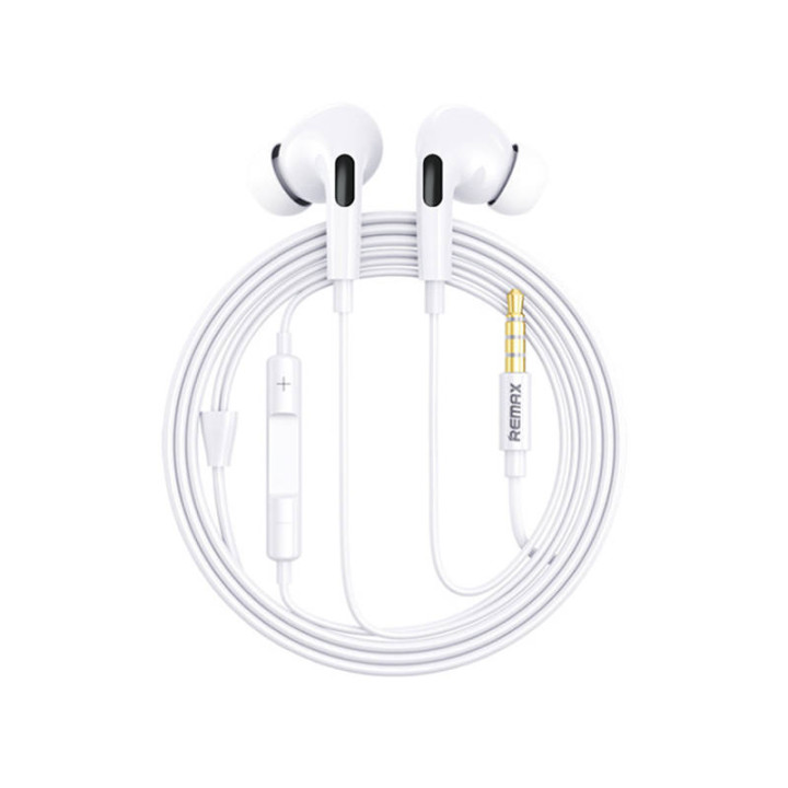 Auriculares Remax RM-533, mini jack 3,5, 1,2 m (blanco)
