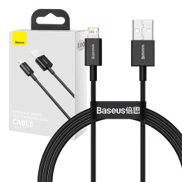 Cavo Baseus Superior Series da USB a IP 2.4A 1m (nero)