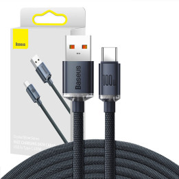 Cavo Baseus Crystal Shine da USB a USB-C, 100 W, 2 m (nero)