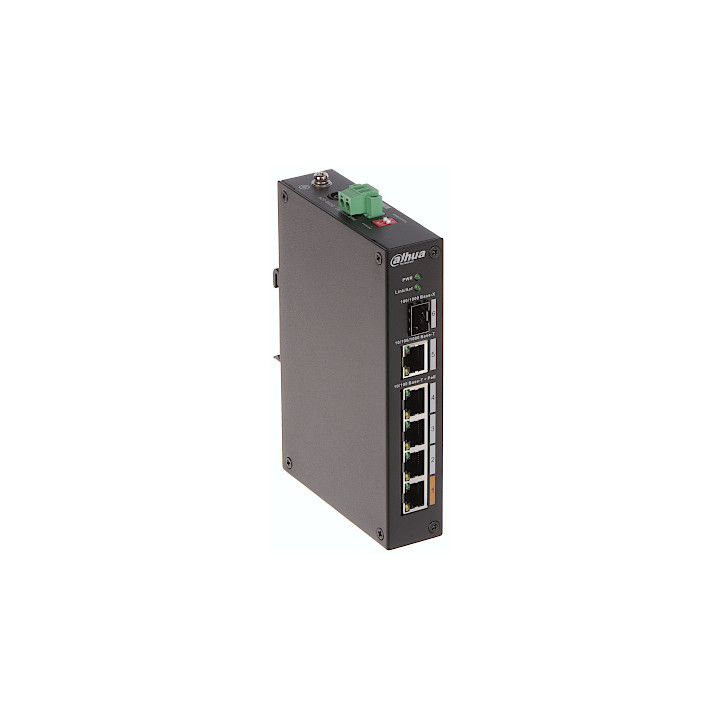 DAHUA PFS3106-4ET-60-V2 Industrial PoE Switch, 4 PoE Ports + 2 SFP