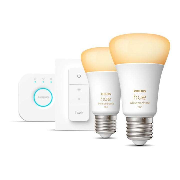 Philips Hue мостик + 2x E27 8W WA + переключатель