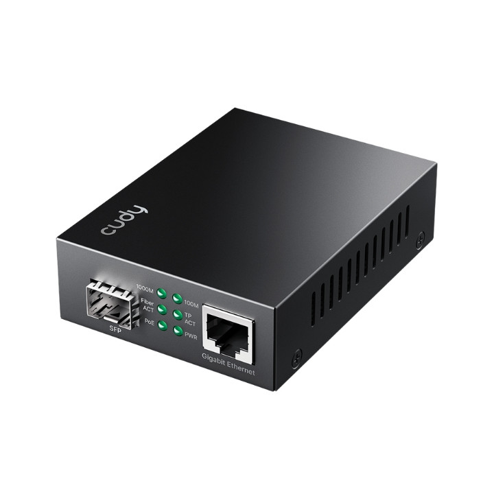 MEDIA KONWERTER SFP PoE+ MC220P CUDY