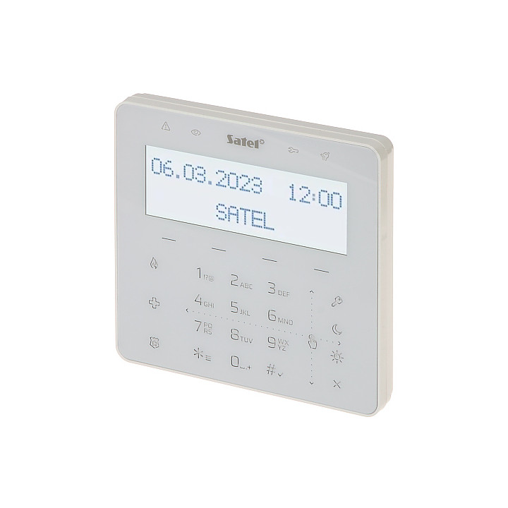 SATEL INT-KSG2R-W Alarm System Keypad, White