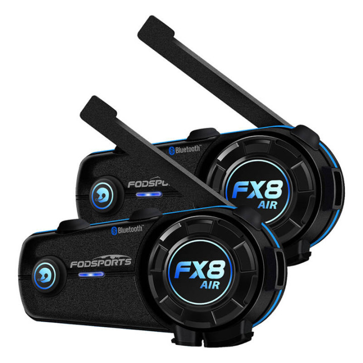 Dwupak interkomu motocyklowego Fodsports FX8 Air (czarny)