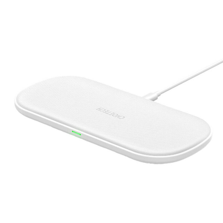 Choetech T535 двойное быстрое беспроводное зарядное устройство (белое)