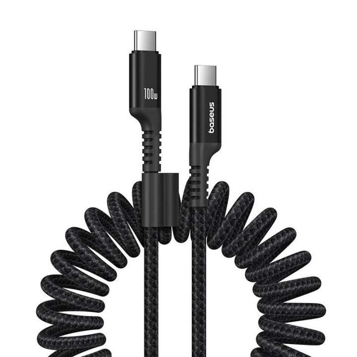 Кабель для быстрой зарядки USB-C на USB-C Baseus Fish-Eye 100 Вт, 1 м (черный)