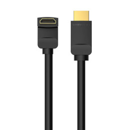 Kabel HDMI 2.0 Vention AAQBH 2 m, Kątowy 270°, 4K 60 Hz (czarny)